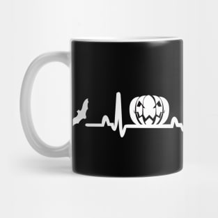 Halloween Pumpkin Heartbeat T-shirt Mug